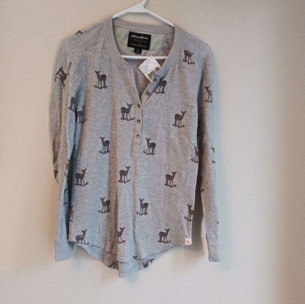 NWT Eddie Bauer Waffle Knit Top